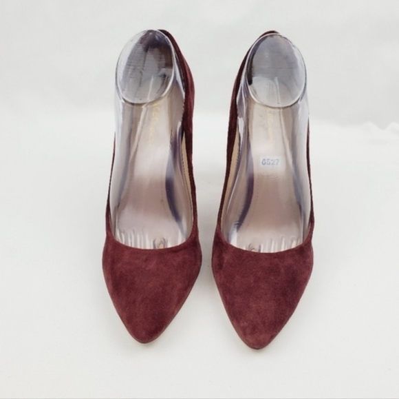 BCBGeneration Clarice Burgundy leather point toe Chunky heel shoes - Picture 2 of 9